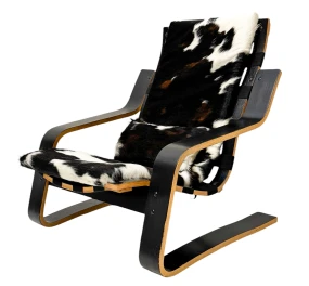 Mid-Century Modern Sculptural Plywood Lounge Chair, The Netherlands 1970s